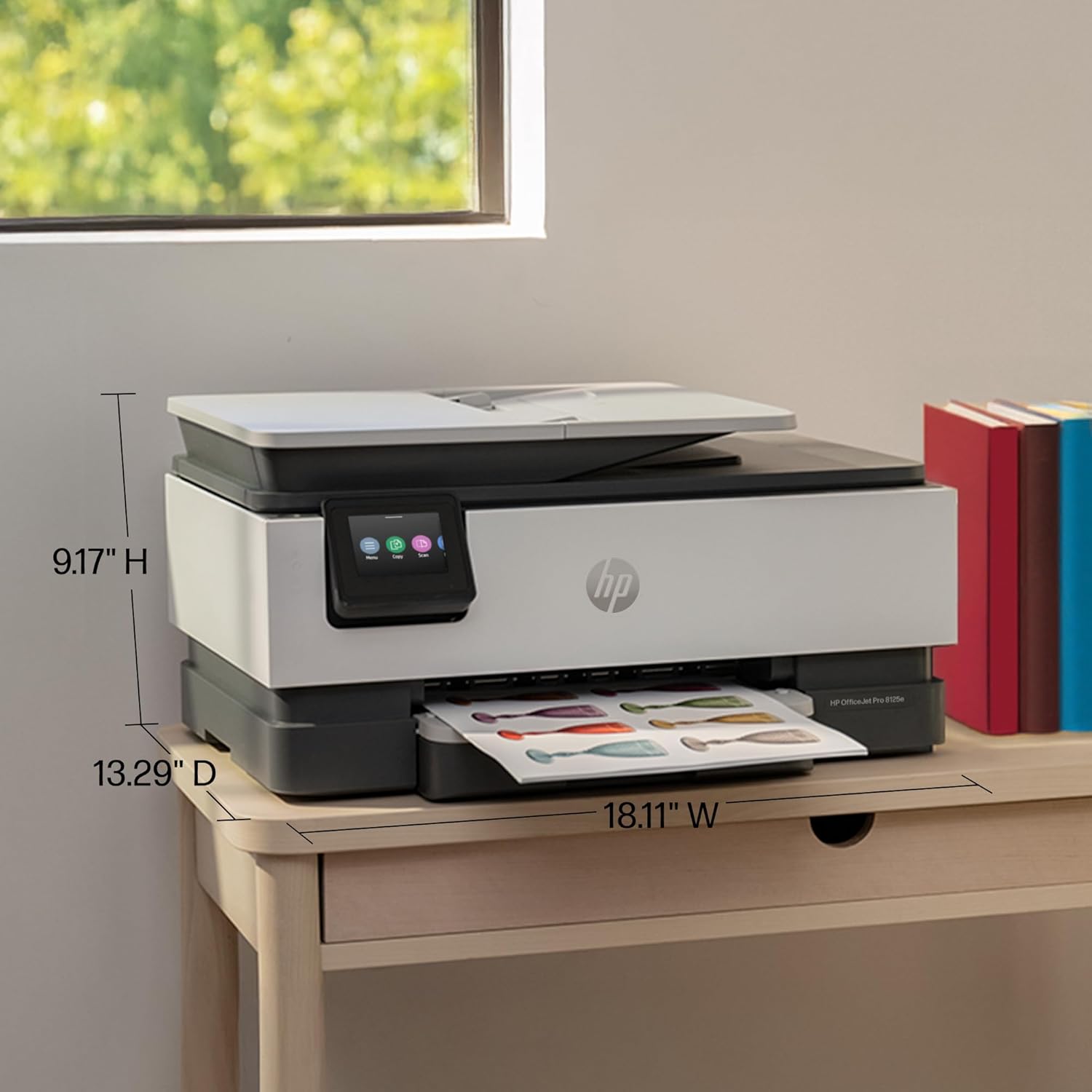 HP OfficeJet Pro 8125e Wireless All-in-One Color Inkjet Printer, Print, scan, Copy, ADF, Duplex Printing Best-for-Home Office, 3 Month Instant Ink Trial Included, AI-Enabled (405T6A) image 3