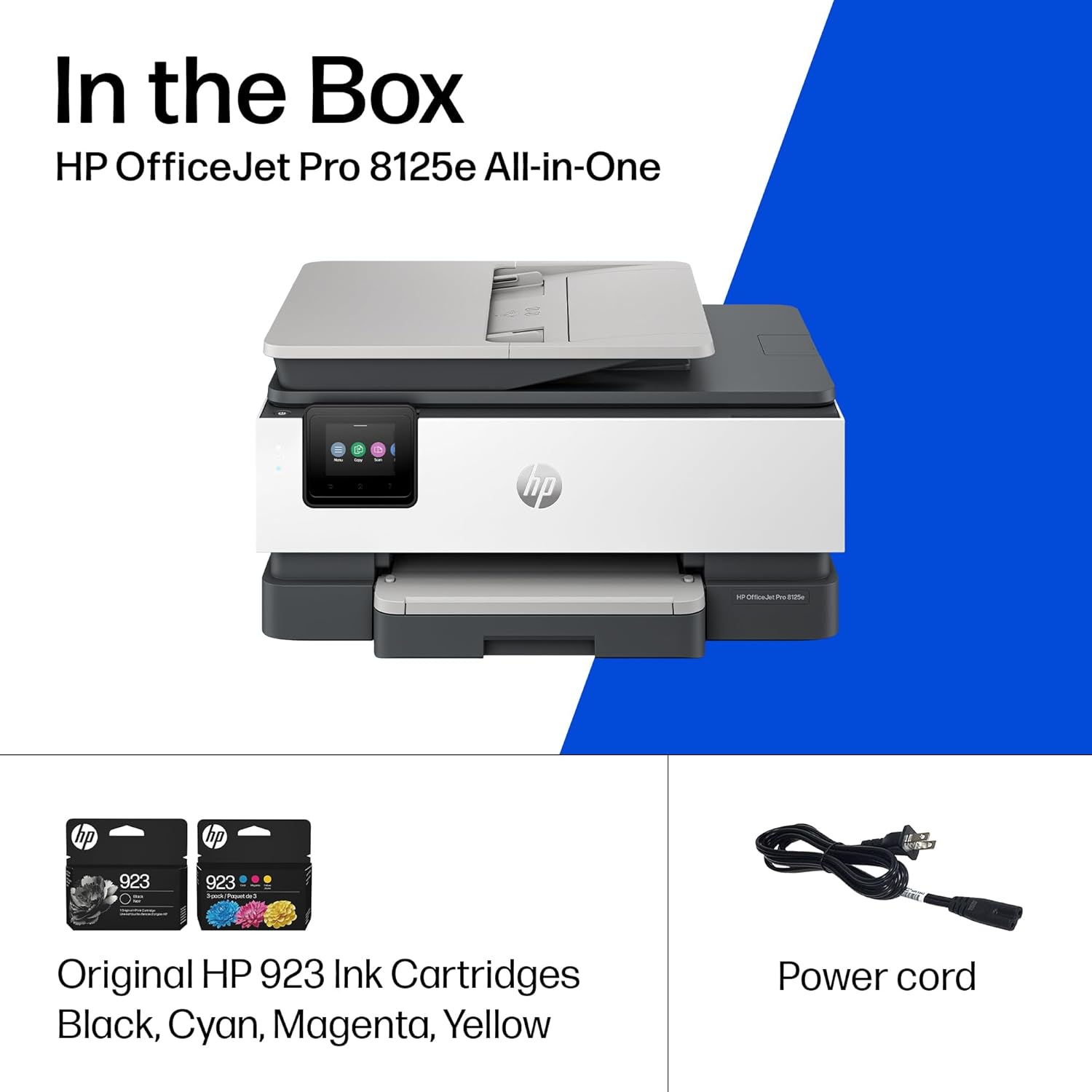 HP OfficeJet Pro 8125e Wireless All-in-One Color Inkjet Printer, Print, scan, Copy, ADF, Duplex Printing Best-for-Home Office, 3 Month Instant Ink Trial Included, AI-Enabled (405T6A) image 4